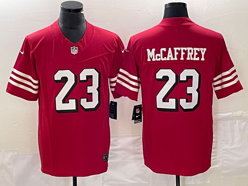 Men San Francisco 49ers #23 Mccaffrey Red 2023 Nike Vapor Limited NFL Jersey->oakland raiders->NFL Jersey